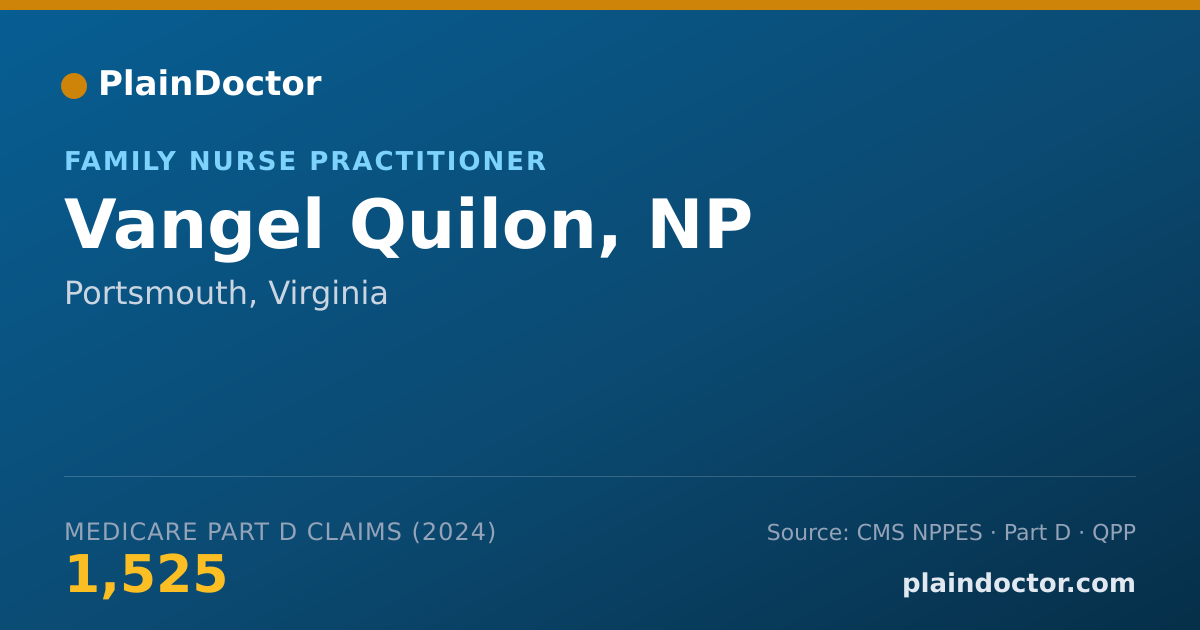 Shareable card for Vangel Quilon, NP - Family Nurse Practitioner, Portsmouth, VA