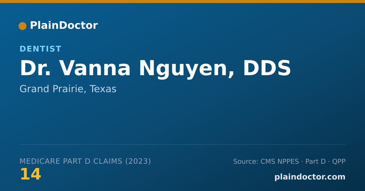 Shareable card for Vanna Nguyen, DDS - Dentist, Grand Prairie, TX