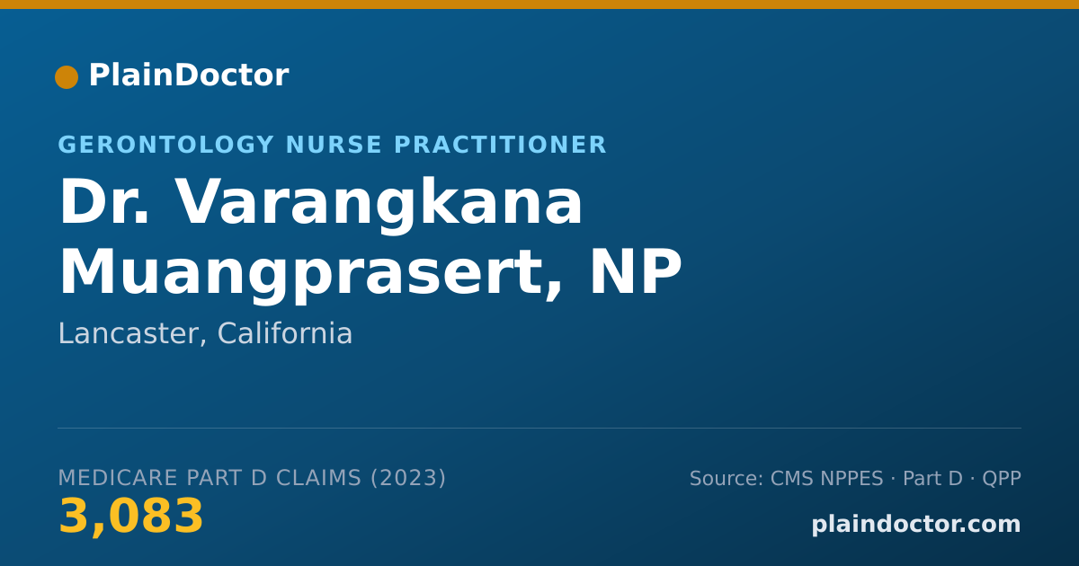 Shareable card for Varangkana Muangprasert, NP - Gerontology Nurse Practitioner, Lancaster, CA