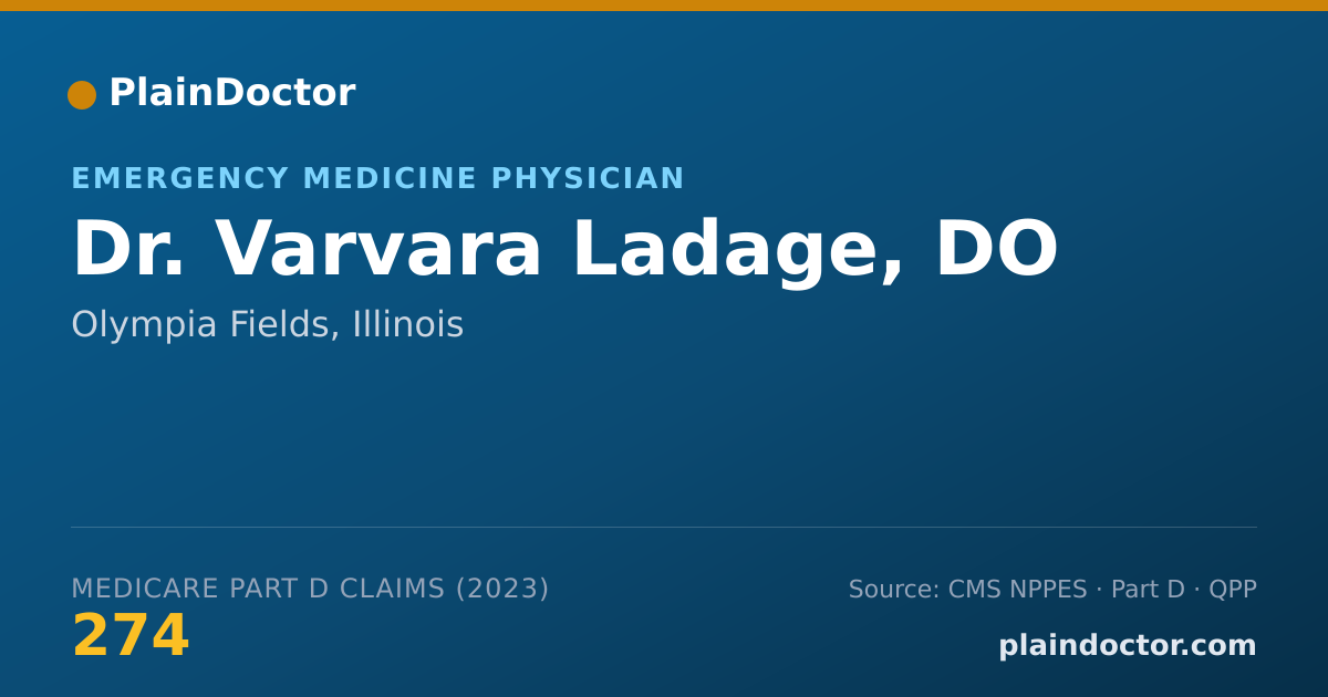 Shareable card for Varvara Ladage, DO - Emergency Medicine Physician, Olympia Fields, IL