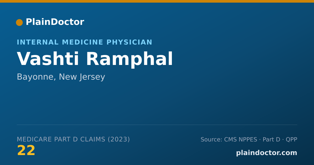 Shareable card for Vashti Ramphal - Internal Medicine Physician, Bayonne, NJ