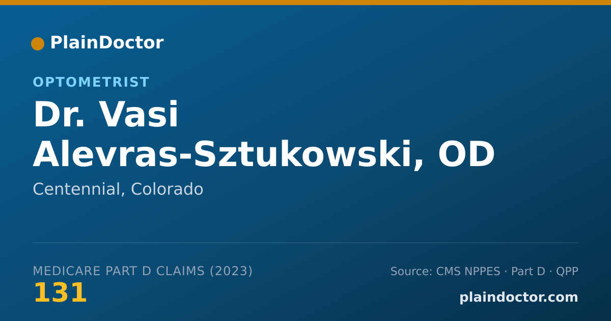 Shareable card for Vasi Alevras-Sztukowski, OD - Optometrist, Centennial, CO