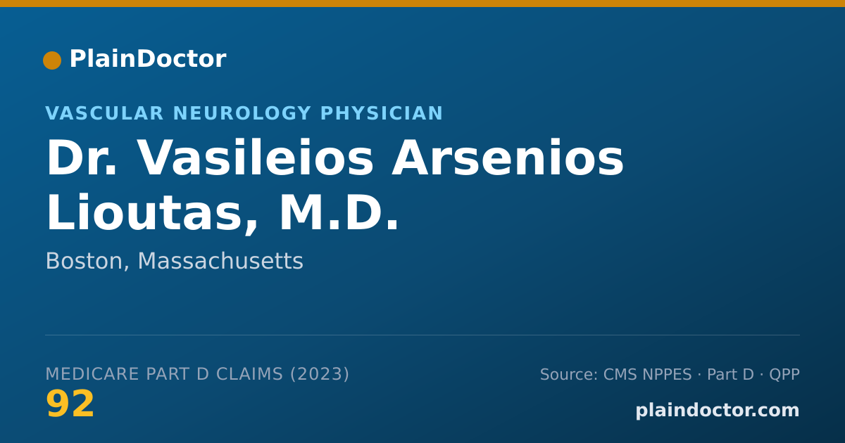Shareable card for Vasileios Arsenios Lioutas, M.D. - Vascular Neurology Physician, Boston, MA