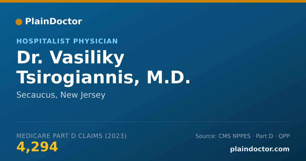 Shareable card for Vasiliky Tsirogiannis, M.D. - Hospitalist Physician, Secaucus, NJ