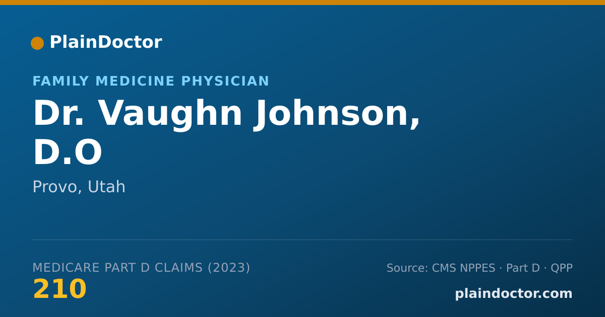 Shareable card for Vaughn Johnson, D.O - Family Medicine Physician, Provo, UT