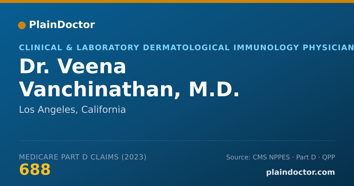 Shareable card for Veena Vanchinathan, M.D. - Clinical & Laboratory Dermatological Immunology Physician, Los Angeles, CA