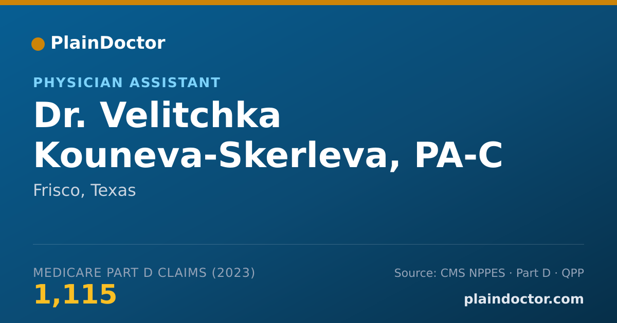 Shareable card for Velitchka Kouneva-Skerleva, PA-C - Physician Assistant, Frisco, TX