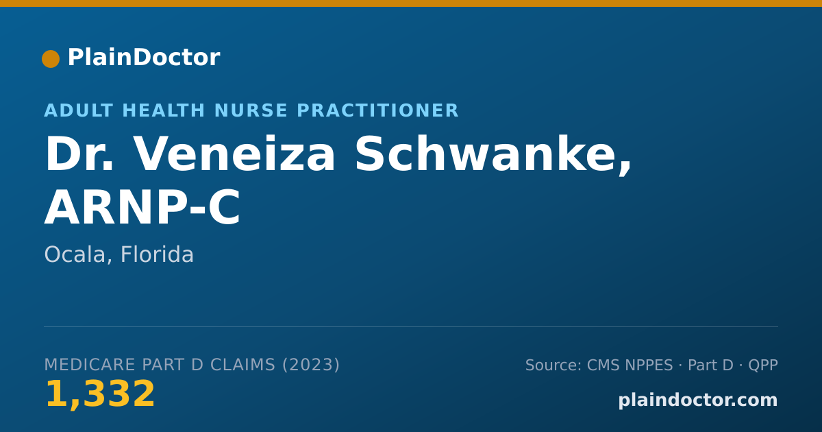 Shareable card for Veneiza Schwanke, ARNP-C - Adult Health Nurse Practitioner, Ocala, FL
