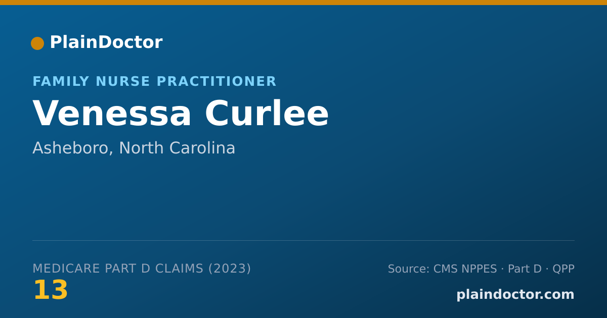 Shareable card for Venessa Curlee - Family Nurse Practitioner, Asheboro, NC