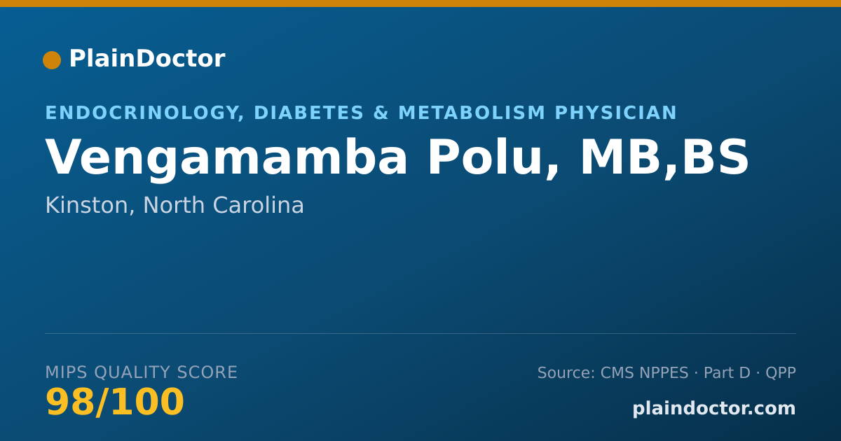 Shareable card for Vengamamba Polu, MB,BS - Endocrinology, Diabetes & Metabolism Physician, Kinston, NC