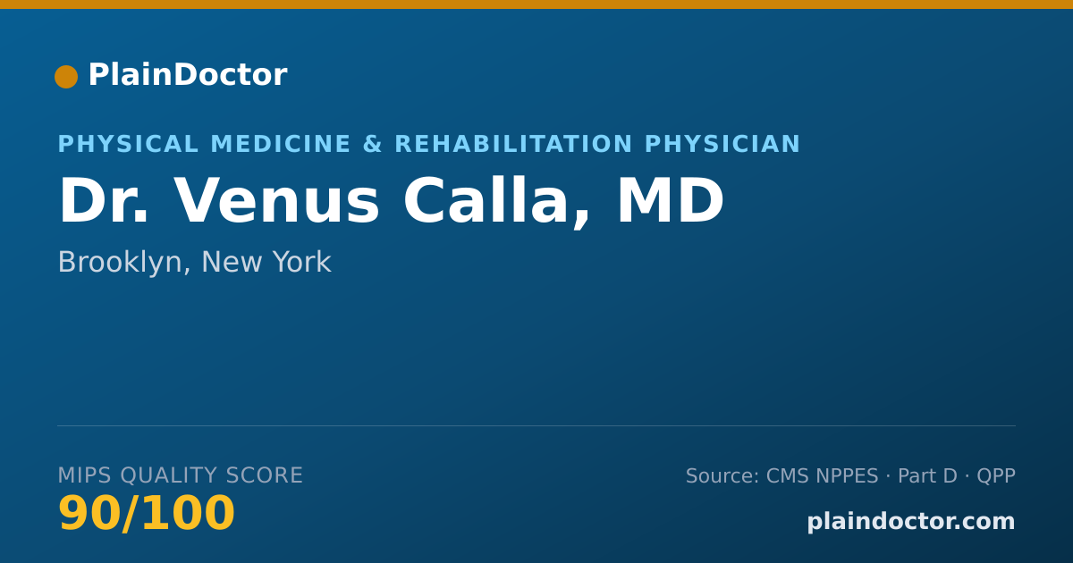 Shareable card for Venus Calla, MD - Physical Medicine & Rehabilitation Physician, Brooklyn, NY