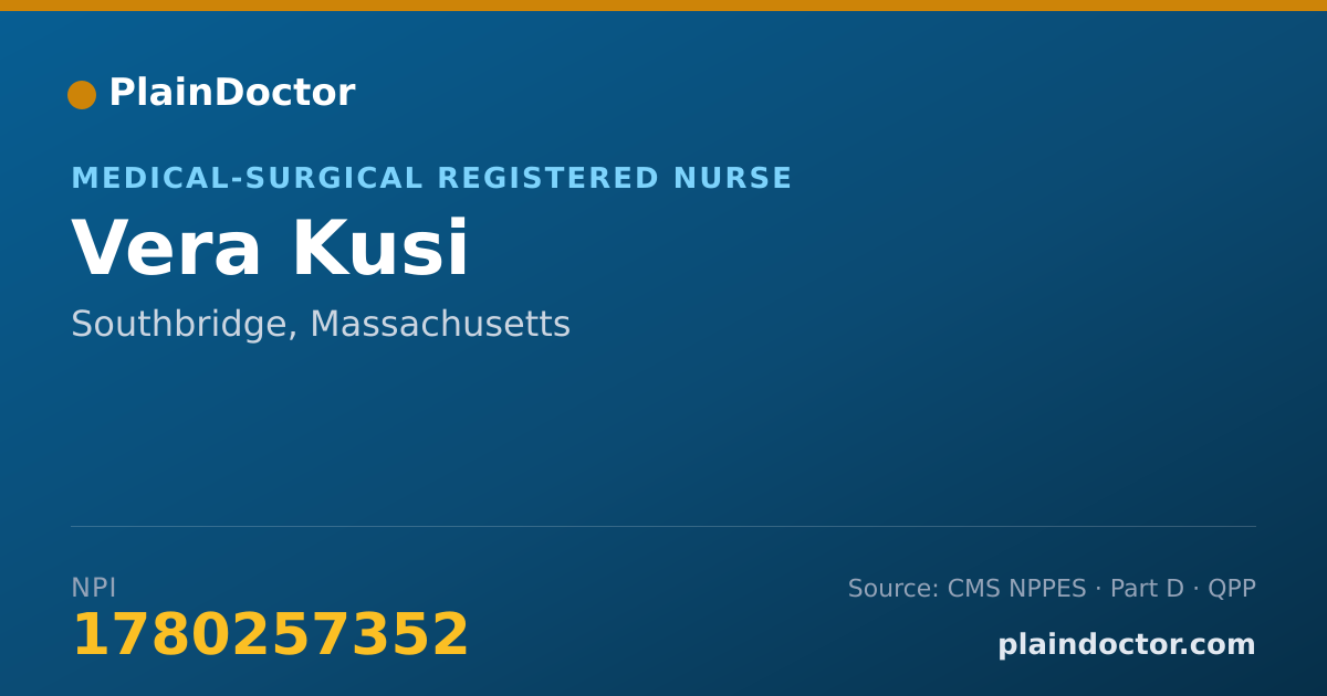 Shareable card for Vera Kusi - Medical-Surgical Registered Nurse, Southbridge, MA