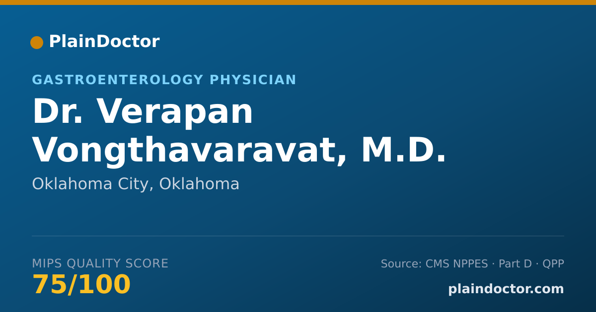 Shareable card for Verapan Vongthavaravat, M.D. - Gastroenterology Physician, Oklahoma City, OK