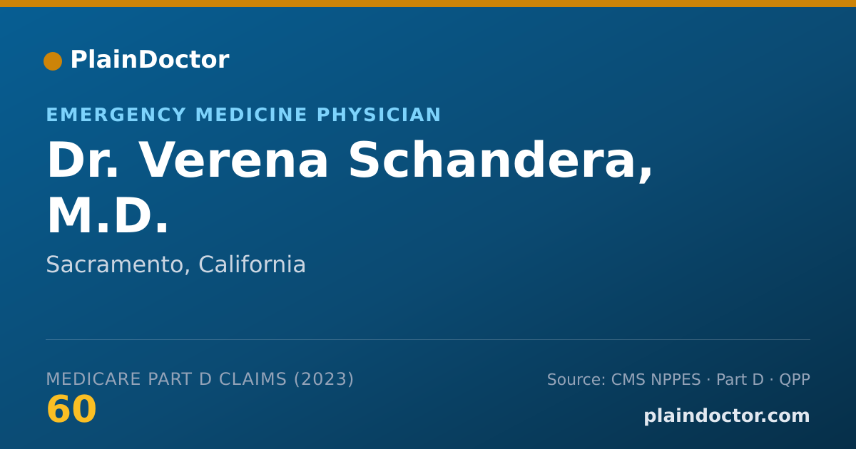 Shareable card for Verena Schandera, M.D. - Emergency Medicine Physician, Sacramento, CA