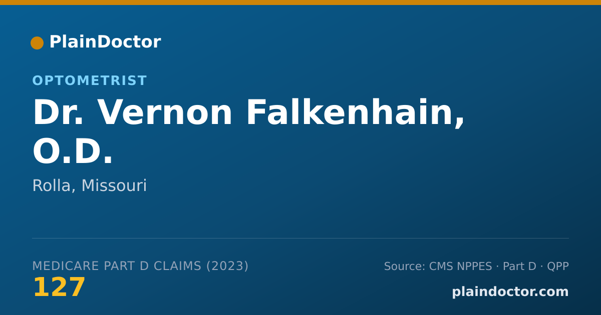 Shareable card for Vernon Falkenhain, O.D. - Optometrist, Rolla, MO