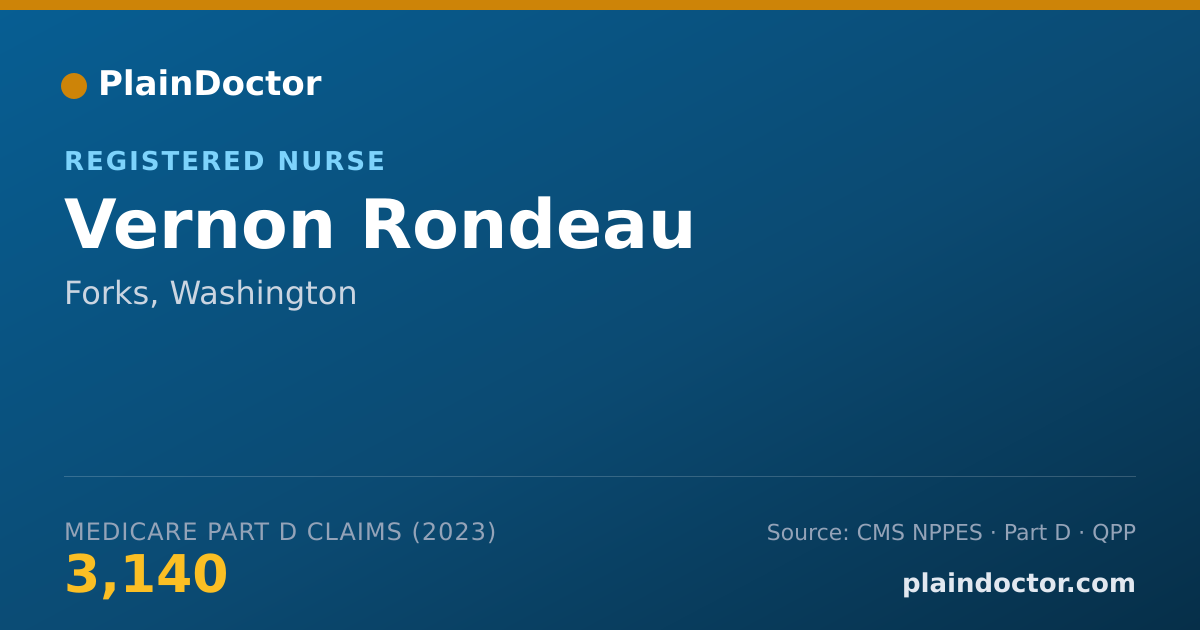 Shareable card for Vernon Rondeau - Registered Nurse, Forks, WA