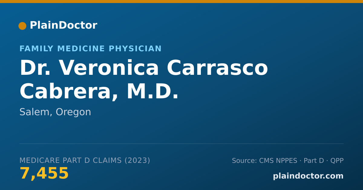 Shareable card for Veronica Carrasco Cabrera, M.D. - Family Medicine Physician, Salem, OR