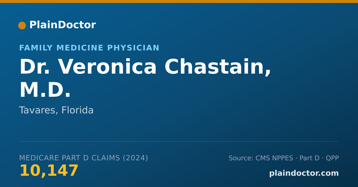 Shareable card for Veronica Chastain, M.D. - Family Medicine Physician, Tavares, FL