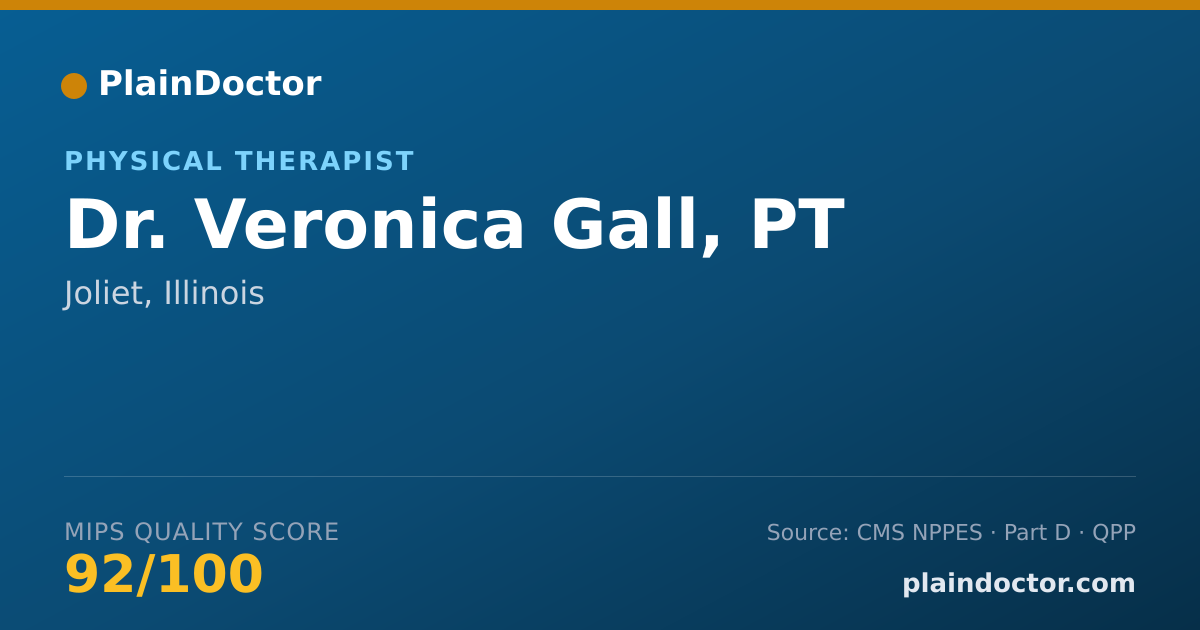 Shareable card for Veronica Gall, PT - Physical Therapist, Joliet, IL