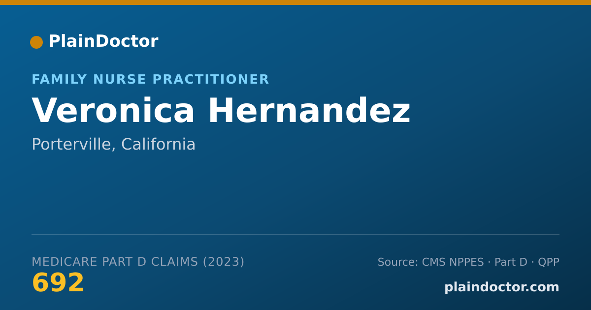 Shareable card for Veronica Hernandez - Family Nurse Practitioner, Porterville, CA