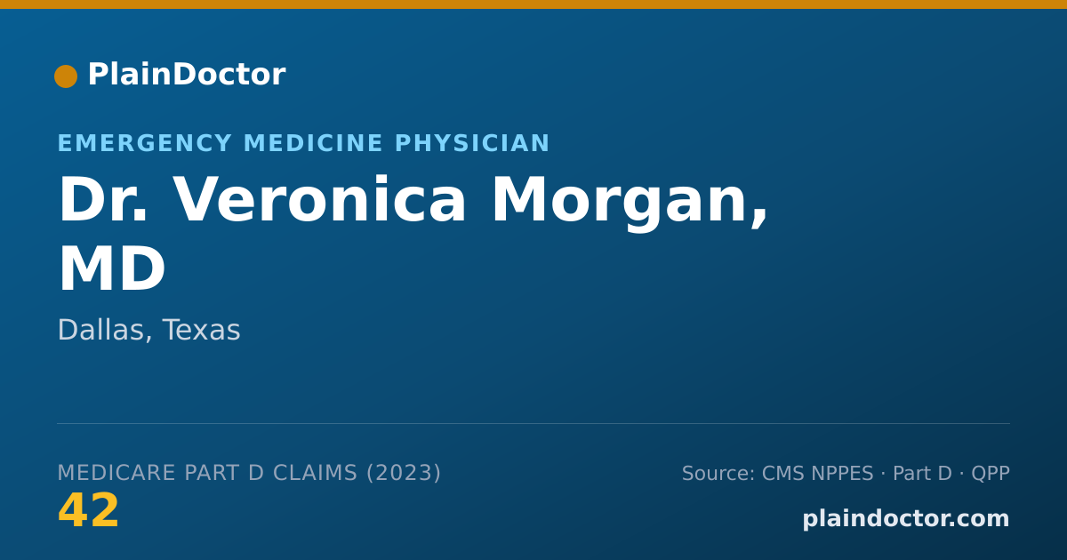 Shareable card for Veronica Morgan, MD - Emergency Medicine Physician, Dallas, TX