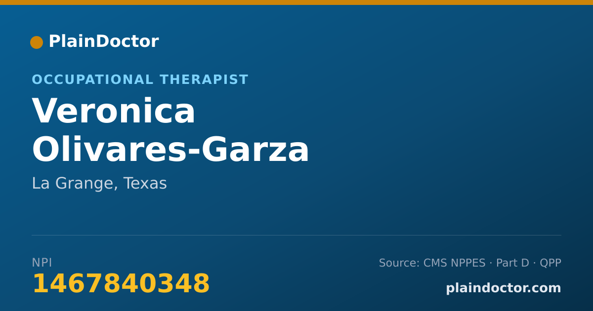 Shareable card for Veronica Olivares-Garza - Occupational Therapist, La Grange, TX