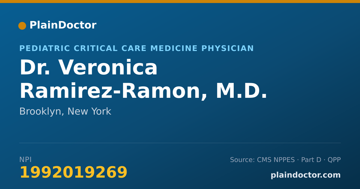 Shareable card for Veronica Ramirez-Ramon, M.D. - Pediatrics Physician, Brooklyn, NY