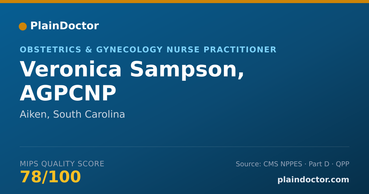 Shareable card for Veronica Sampson, AGPCNP - Gerontology Nurse Practitioner, Aiken, SC