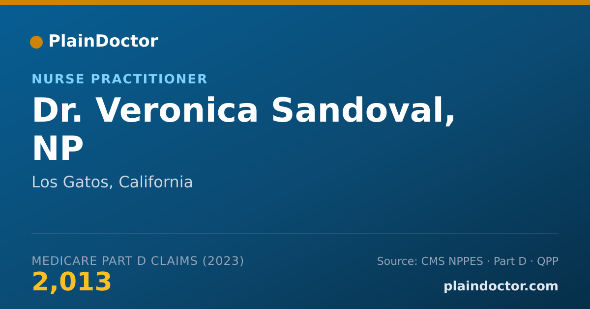 Shareable card for Veronica Sandoval, NP - Nurse Practitioner, Los Gatos, CA