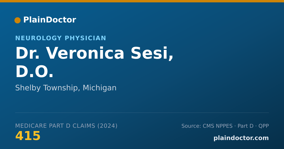 Shareable card for Veronica Sesi, D.O. - Neurology Physician, Shelby Township, MI