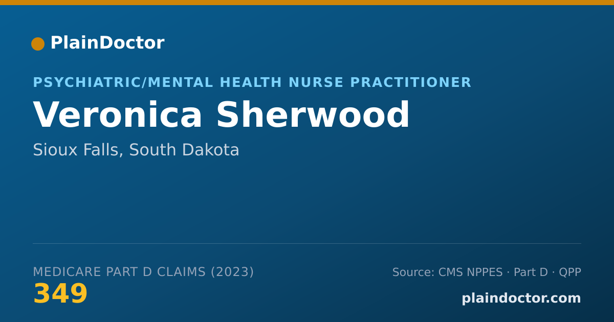 Shareable card for Veronica Sherwood - Psychiatric/Mental Health Nurse Practitioner, Sioux Falls, SD