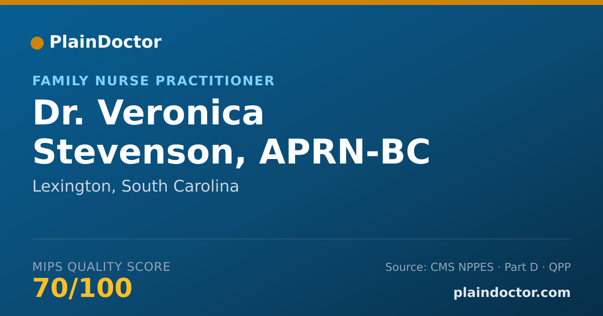 Shareable card for Veronica Stevenson, APRN-BC - Family Nurse Practitioner, Lexington, SC
