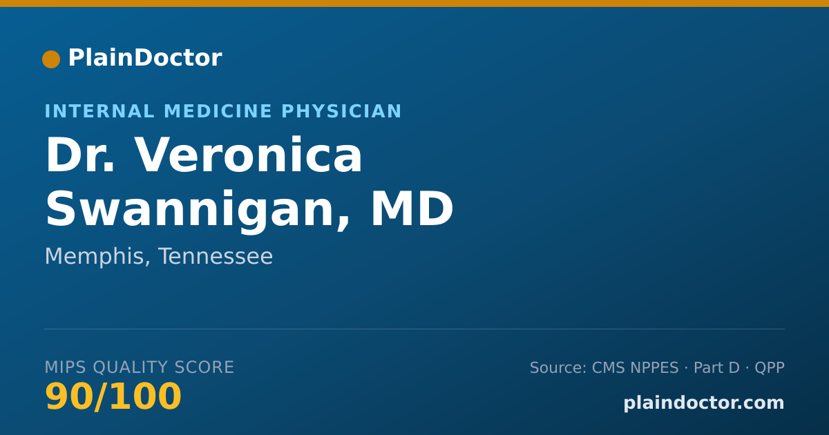 Shareable card for Veronica Swannigan, MD - Internal Medicine Physician, Memphis, TN