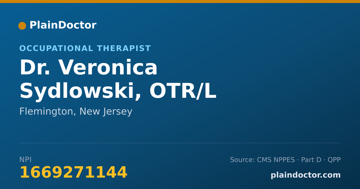 Shareable card for Veronica Sydlowski, OTR/L - Occupational Therapist, Flemington, NJ