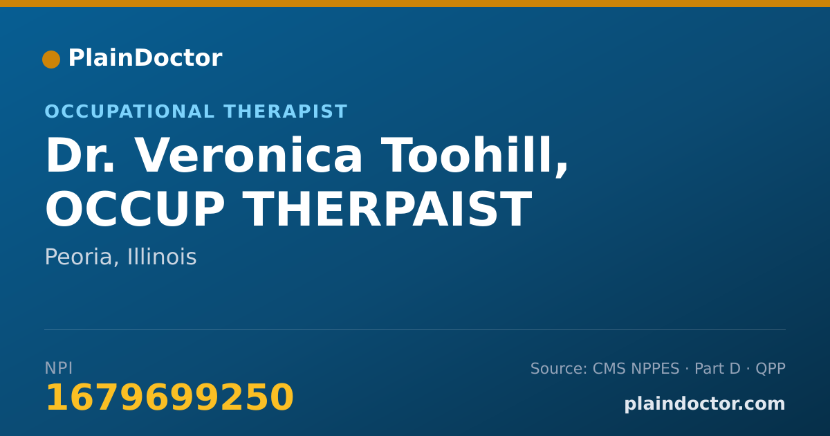 Shareable card for Veronica Toohill, OCCUP THERPAIST - Occupational Therapist, Peoria, IL