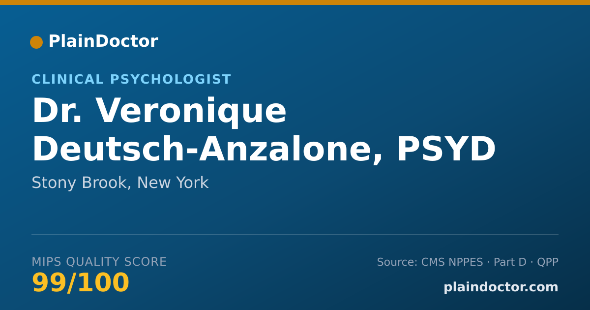 Shareable card for Veronique Deutsch-Anzalone, PSYD - Clinical Psychologist, Stony Brook, NY