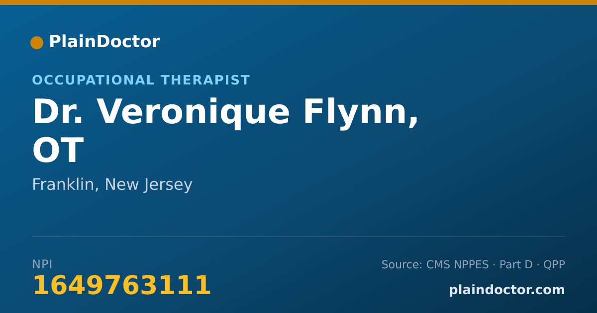 Shareable card for Veronique Flynn, OT - Occupational Therapist, Franklin, NJ