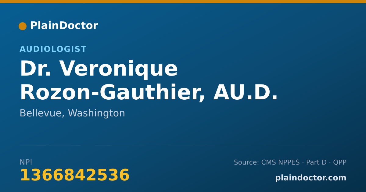 Shareable card for Veronique Rozon-Gauthier, AU.D. - Audiologist, Bellevue, WA