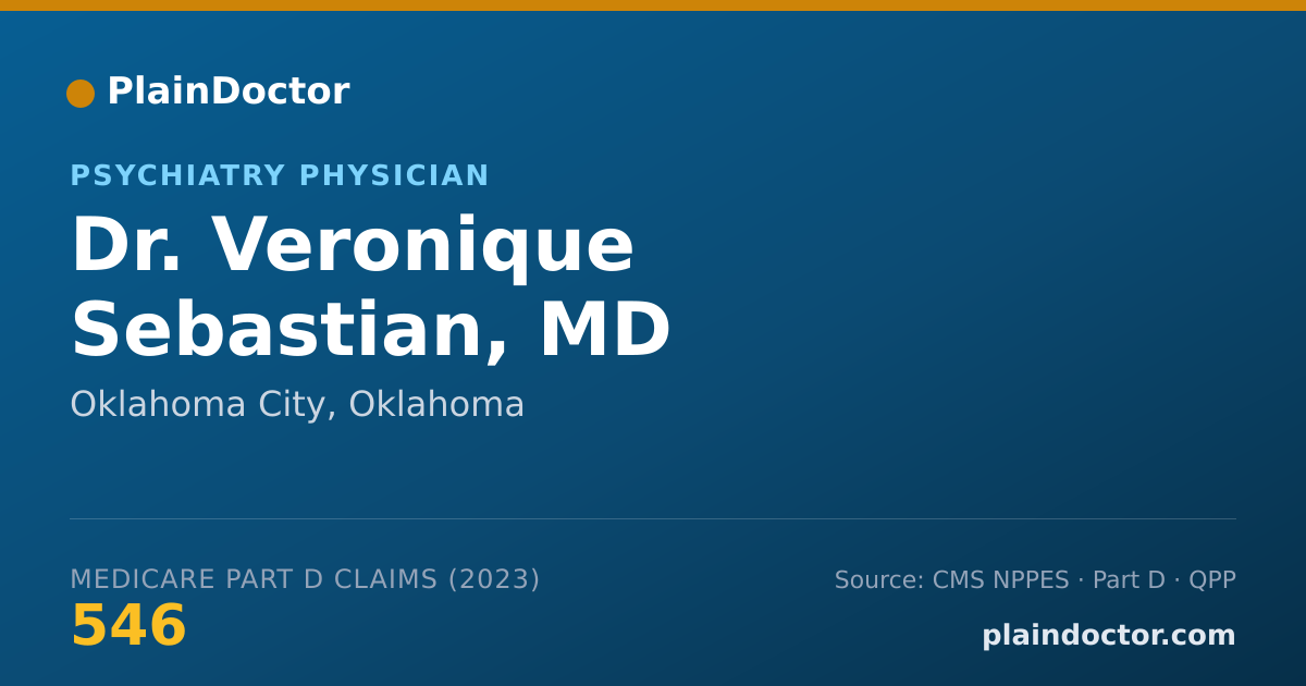 Shareable card for Veronique Sebastian, MD - Psychiatry Physician, Oklahoma City, OK
