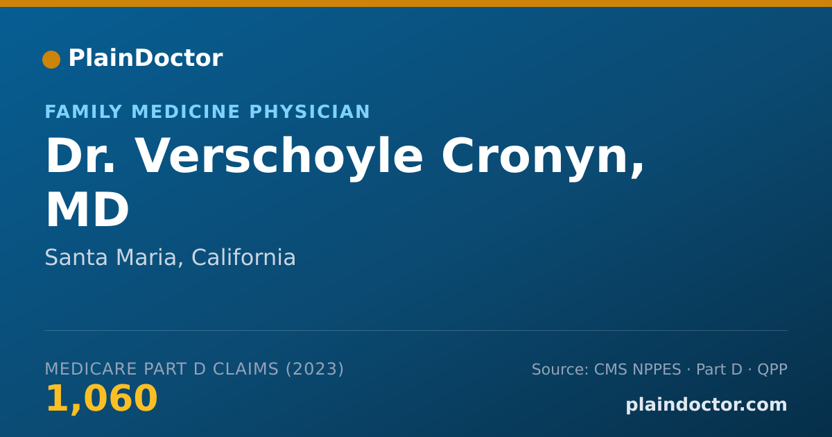 Shareable card for Verschoyle Cronyn, MD - Family Medicine Physician, Santa Maria, CA