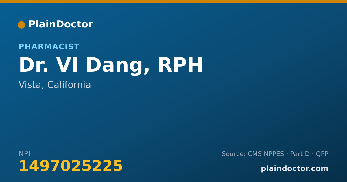 Shareable card for VI Dang, RPH - Pharmacist, Vista, CA