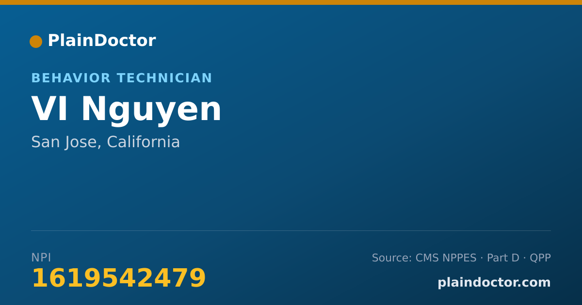 Shareable card for VI Nguyen - Behavior Technician, San Jose, CA