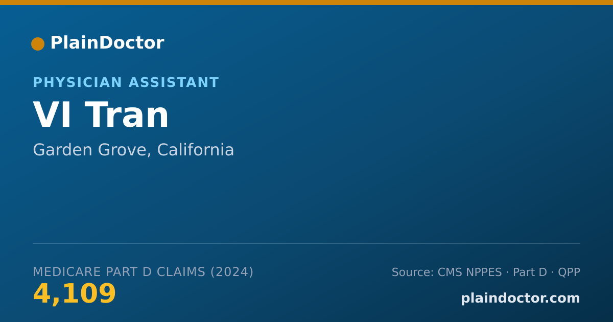 Shareable card for VI Tran - Physician Assistant, Garden Grove, CA