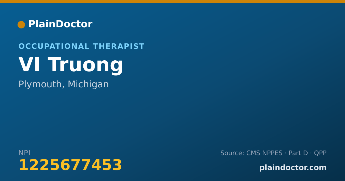 Shareable card for VI Truong - Occupational Therapist, Plymouth, MI