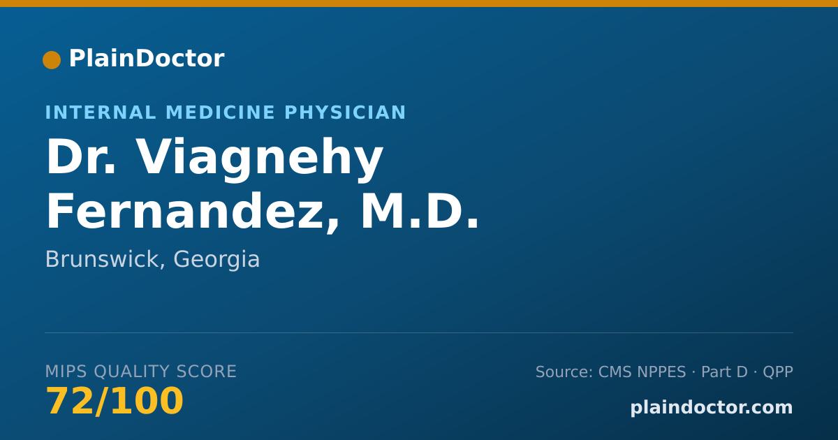 Shareable card for Viagnehy Fernandez, M.D. - Internal Medicine Physician, Brunswick, GA