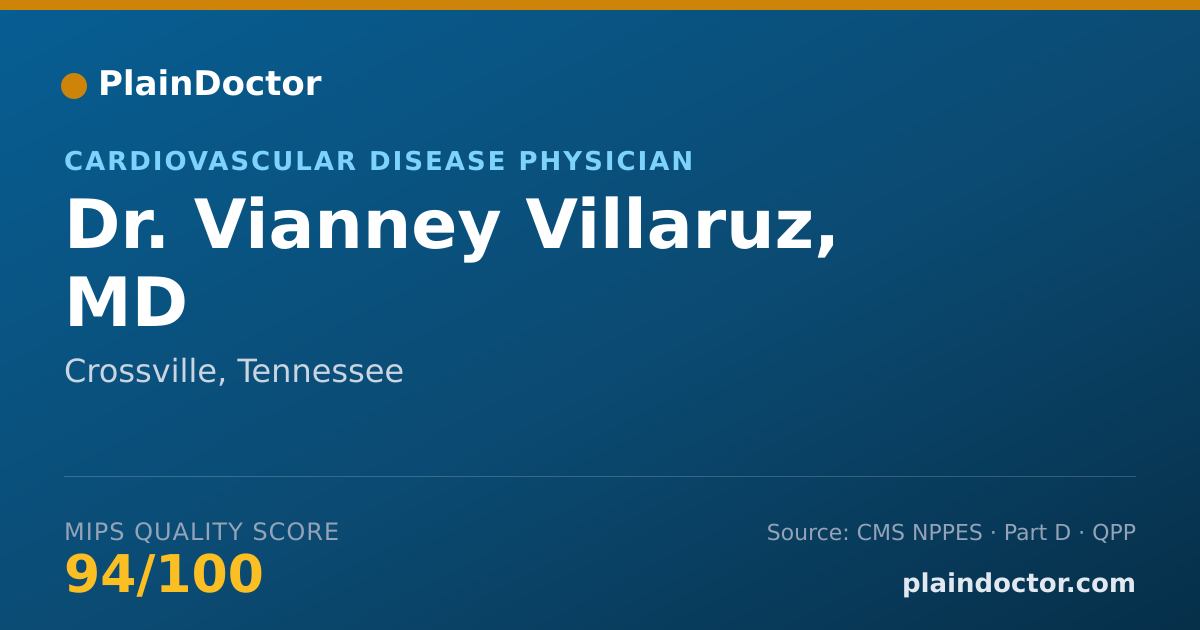 Shareable card for Vianney Villaruz, MD - Cardiovascular Disease Physician, Crossville, TN