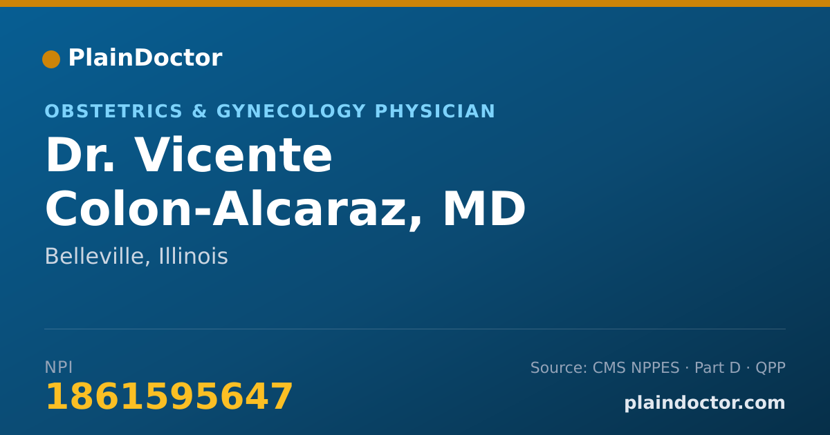 Shareable card for Vicente Colon-Alcaraz, MD - Obstetrics & Gynecology Physician, Belleville, IL