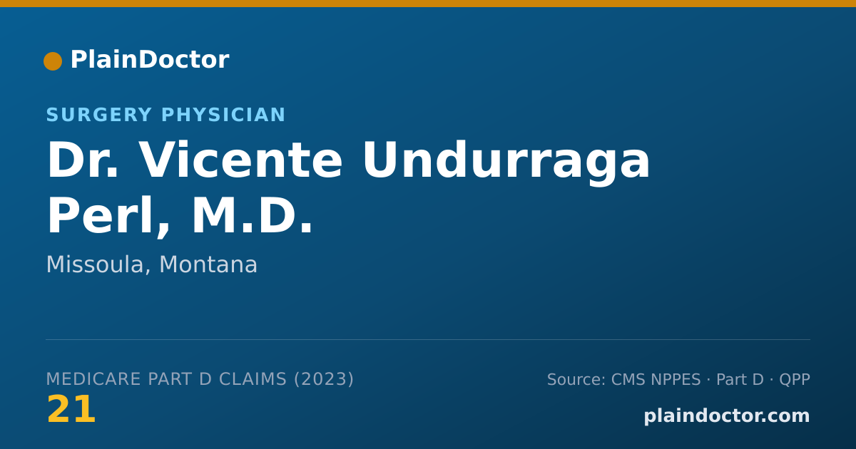 Shareable card for Vicente Undurraga Perl, M.D. - Surgery Physician, Missoula, MT
