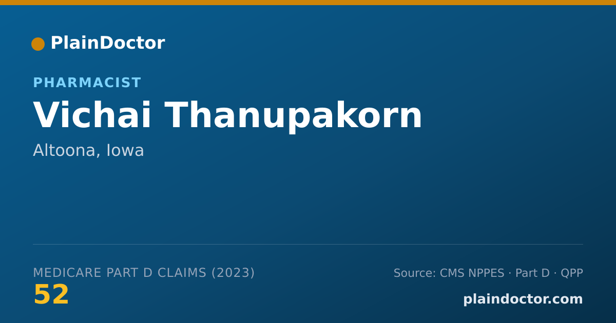 Shareable card for Vichai Thanupakorn - Pharmacist, Altoona, IA