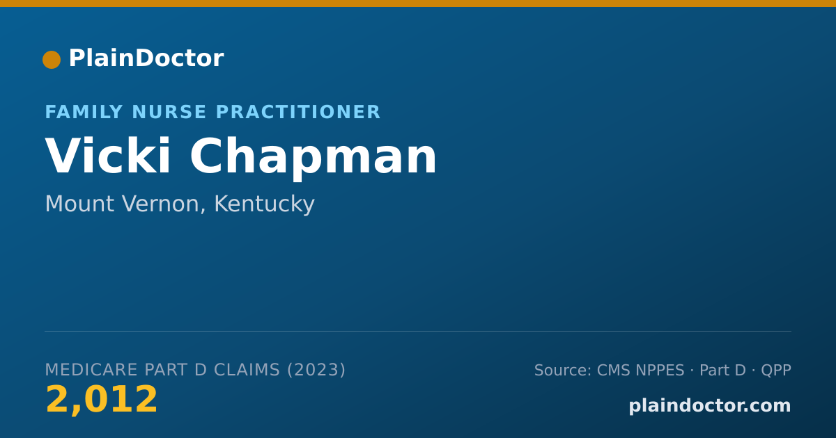 Shareable card for Vicki Chapman - Family Nurse Practitioner, Mount Vernon, KY